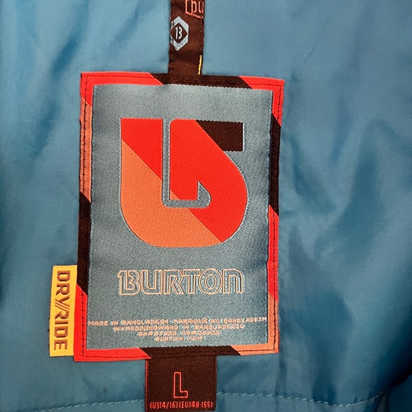 Burton Dryride Winter Jacket - Boys Youth Large. Ski/ Snowboarding zip Jacket - Picture 3 of 5